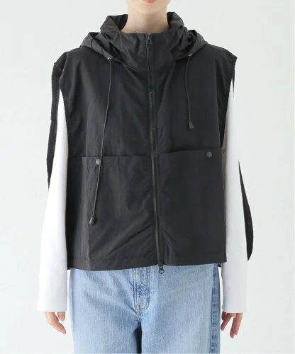 JOINT WORKS ANGLAN / アングラン Nylon Hidden Hood Crop Vest