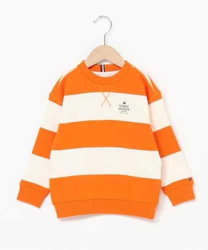 TOMMY HILFIGER KIDS ストライプクルーネックトレーナー