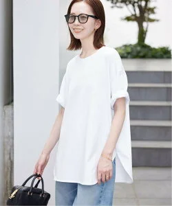 SLOBE IENA ラウンドヘムTシャツ