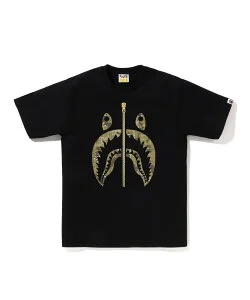 A BATHING APE BITMAP SHARK TEE