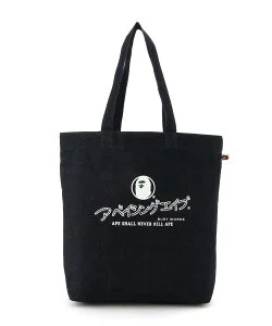 A BATHING APE DENIM TOTE BAG