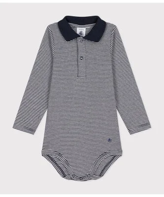 PETIT BATEAU 長袖衿つきボディ