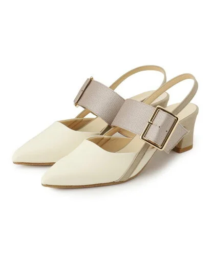 ESPERANZA バックルベルトバックストラップパンプス