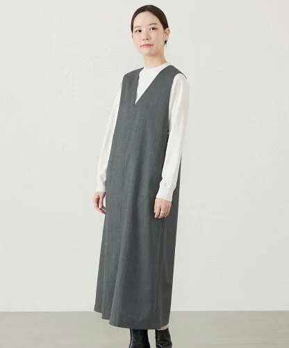 MACKINTOSH PHILOSOPHY GREY LABEL ウールミックスジャンパードレス