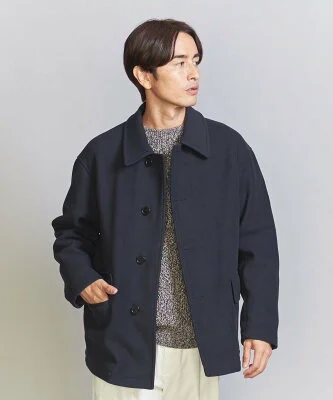 UNITED ARROWS エアロ フリース カラーアップ コート