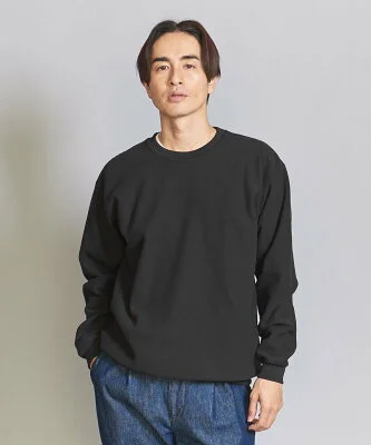 UNITED ARROWS メッシュ フリース クルーネック スウェット