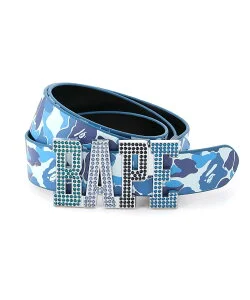 A BATHING APE ABC CAMO BAPE LEATHER BELT