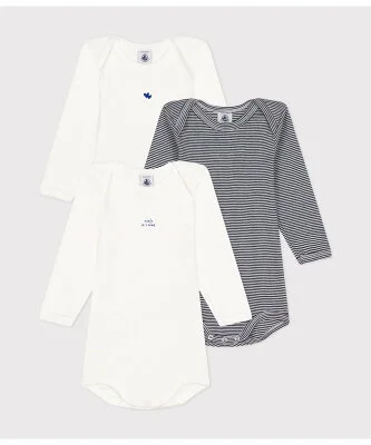 PETIT BATEAU 長袖ボディ3枚組