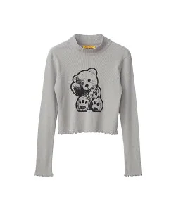 HYSTERIC GLAMOUR LADY BEAR ショート丈Tシャツ