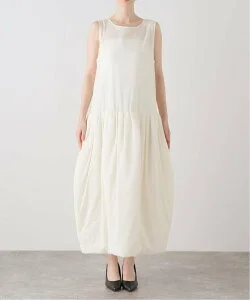 IENA AMOMENTO/アモーメント SHEER SHIRRIG PADDED DRESS ワンピース AM24FWW01DR