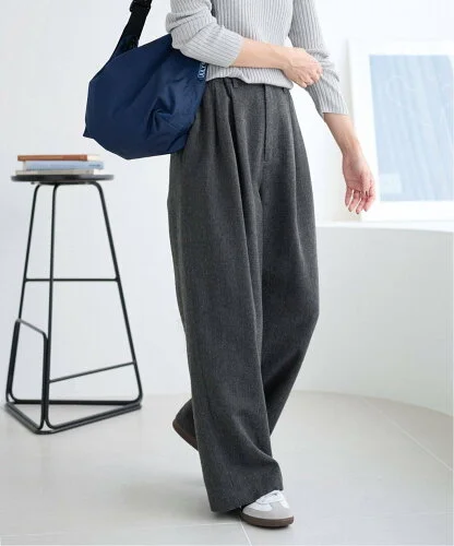 JOURNAL STANDARD relume ヘリンボンタックストレートパンツ