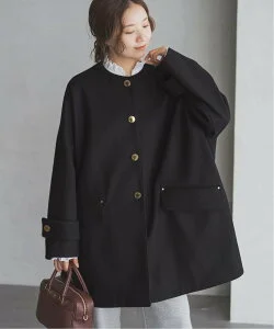 IENA MACKINTOSH/マッキントッシュ 別注 HUMBIE ノーカラーコクーンコート