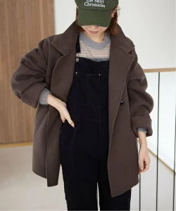 SLOBE IENA souple woolダブルフェイススタンドコート