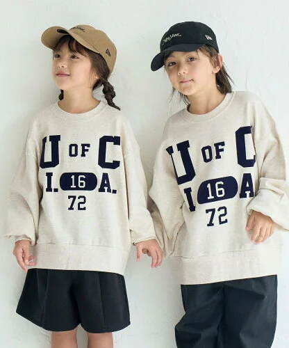 ROPE' PICNIC KIDS 【KIDS】【Champion】 FLOCK PRINT LOOSE FIT SWEAT SHIRT