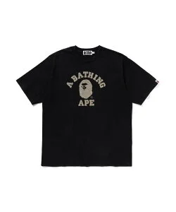 A BATHING APE OVERDYE COLLEGE RELAXED FIT TEE