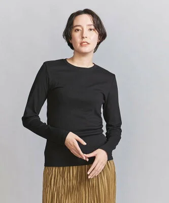 BEAUTY&YOUTH UNITED ARROWS オーガニックコットン フライス ロングスリーブ Tシャツ