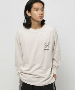 niko and ... 【KAVU(カブー)】ピグメントロゴロングスリーブTシャツ