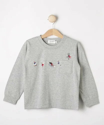 Dessin ピープル刺繍ロンT