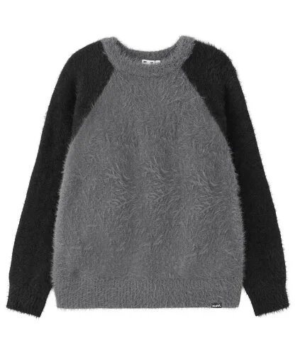 X-girl SHAGGY KNIT RAGLAN SLEEVE TOP