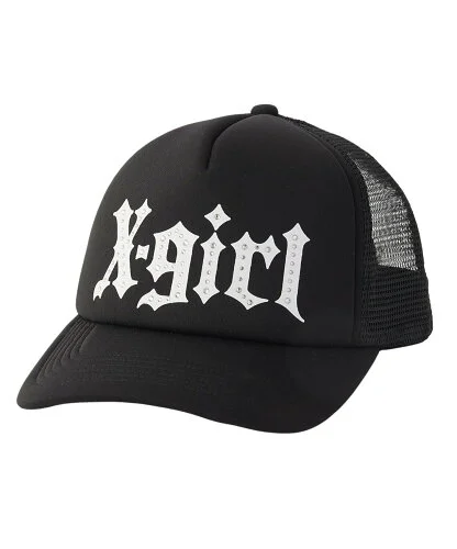 X-girl GOTHIC LOGO TRUCKER CAP