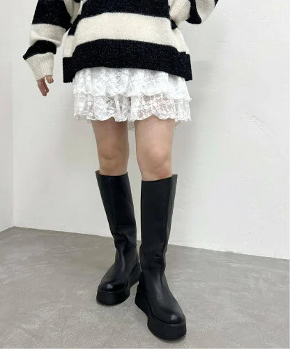 U by SPICK&SPAN ストレッチレースフリルスカート