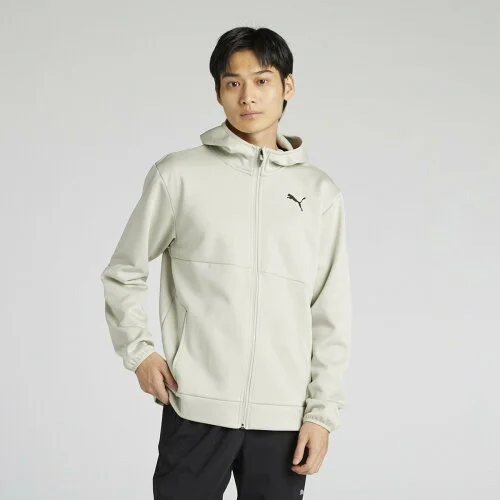 PUMA メンズ トレーニング トレインオールデイ パワーフリース フルジップ スウェット フーディ