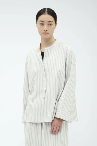 MARGARET HOWELL TONAL STRIPE COTTON CASHMERE