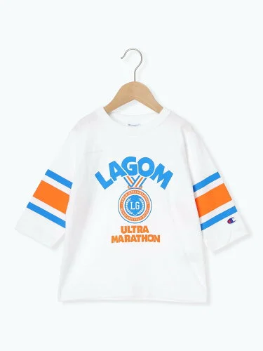 Samansa Mos2 Lagom 【Champion別注】7分袖フットボールTシャツ