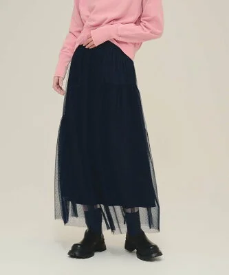 eL Dot Tull Long Skirt