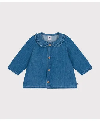 PETIT BATEAU デニム長袖ブラウス