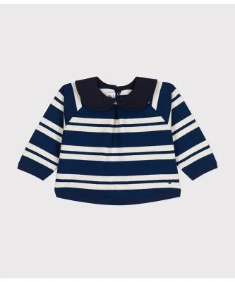 PETIT BATEAU ボーダー長袖プルオーバー