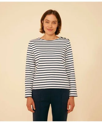 PETIT BATEAU 肩ボタンマリニエールプルオーバー