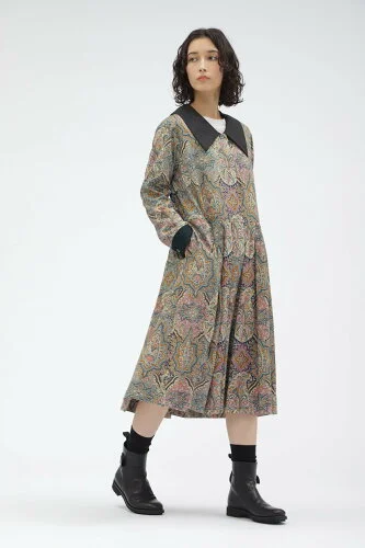 【SALE／40%OFF】MARGARET HOWELL LIBERTY ARCHIVE COTTON マーガレット・ハウエル ワンピース・ドレス その他のワンピース・ドレス ブルー【送料無料】