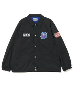 A BATHING APE SPACE APE RELAXED FIT COACH JACKET