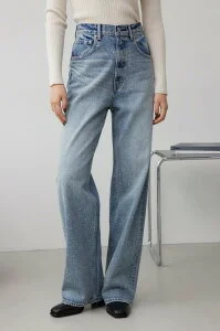 AZUL DENIM ラインストーンワイドデニム