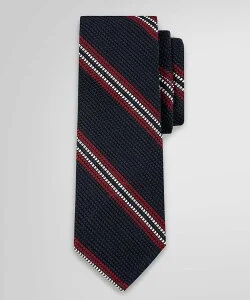 Brooks Brothers ウール/シルク フレームドストライプ ガルザタイ