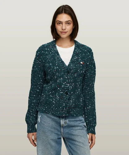 TOMMY JEANS TJW MARLED YARN CARDIGAN