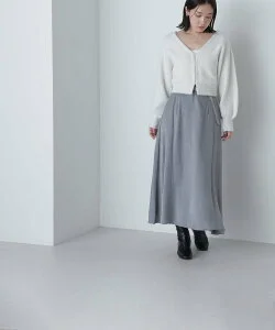 NATURAL BEAUTY BASIC グロッシーベルテッドスカート