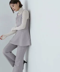 NATURAL BEAUTY BASIC チュールトリムペプラム&パンツ