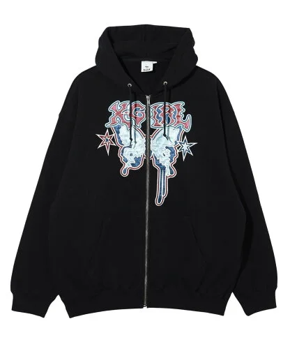 X-girl BUTTERFLY ZIP UP HOODIE