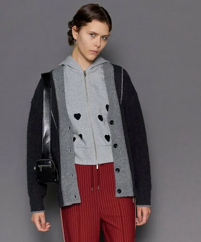 MAISON SPECIAL Double Color Layered Knit Cardigan