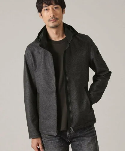 TAKEO KIKUCHI 【DOWN FABRIC】ダウンファブリック フード ZIP UP ブルゾン