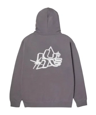 HUF GLOW HOODIE HUF ハフ パーカー ハフ トップス パーカー・フーディー パープル ブラック【送料無料】