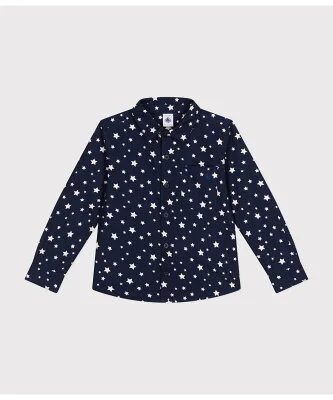 PETIT BATEAU サージ織りシャツ