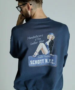 Schott CREW SWEAT PINUP GIRL/クルースウェットピンナップガール