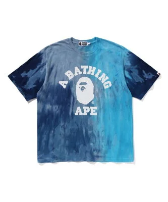 A BATHING APE ICE DYE COLLEGE RELAXED FIT TEE