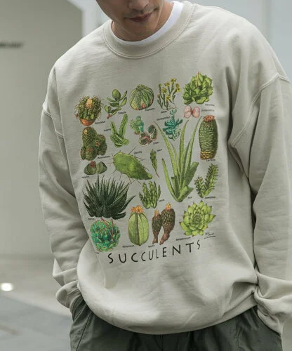 AMERICAN RAG CIE ATLAS SCREEN PRINTING SUCCULENTSスウェット