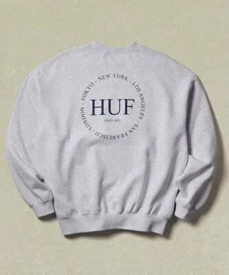 HUF FINE PRINT FLEECE CREW / HUF ハフ スウェット