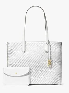 MICHAEL KORS ELIZA ウーヴン レザー トート エクストララージ