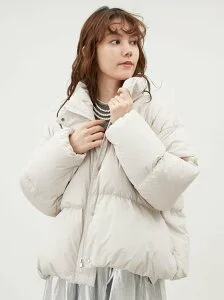 Mila Owen スタンドカラードロストショートダウンジャケット